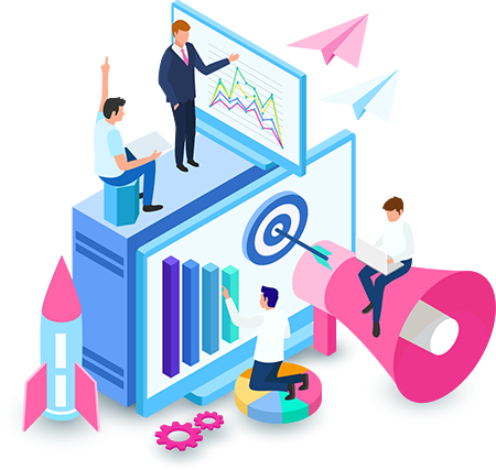 Digital marketing services overview illustration by CodebySJ